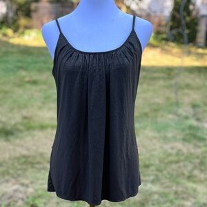 EXPRESS Scoop Neck Tank, M, Pitch Black